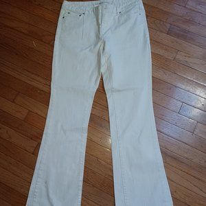 Michael Kors White boot cut jeans